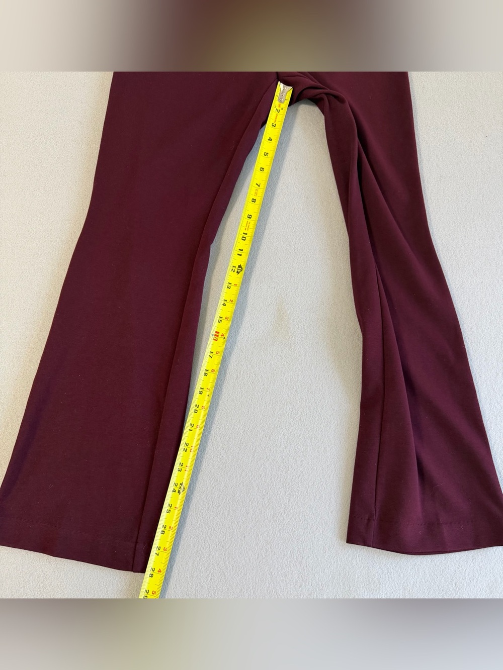 7th Avenue Design Studio Pants Mid Rise M Petite Women’s Burgundy Bootcut Leg - Picture 7 of 9
